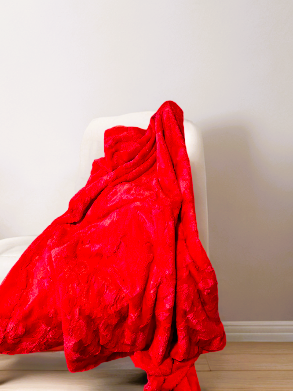 Limited Edition Phoebe Luxe Cuddle Throw Blanket - Red