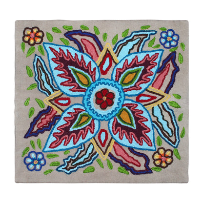 Hand-embroidered decorative pillow cover – SC219A